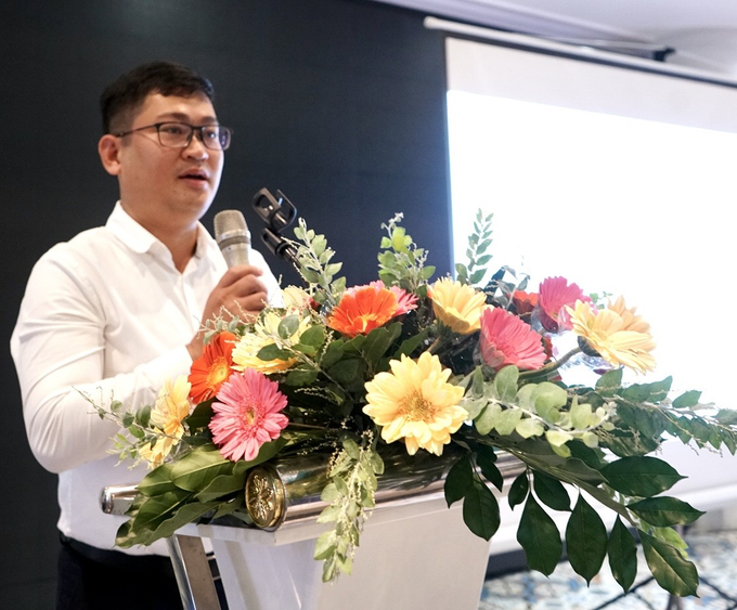 Ông Trần Anh Khoa – Phó Ban Nguồn và Phát triển Thị trường phát biểu khai mạc Khoá đào tạo.