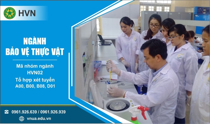 Thông tin tuyển sinh ngành Bảo vệ thực vật của Học viện Nông nghiệp Việt Nam. Ảnh: HVNN