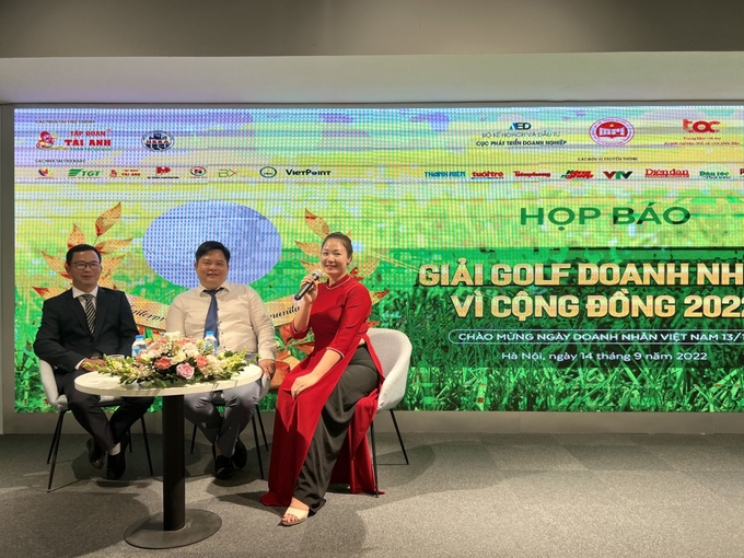 Ban Tổ chức họp báo công bố 'Giải golf Doanh nhân vì cộng đồng 2022'.