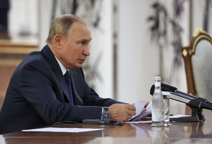 Tổng thống Nga Vladimir Putin tại hội nghị thượng đỉnh SCO ngày 15 tháng 9 năm 2022. Ảnh: Sputnik