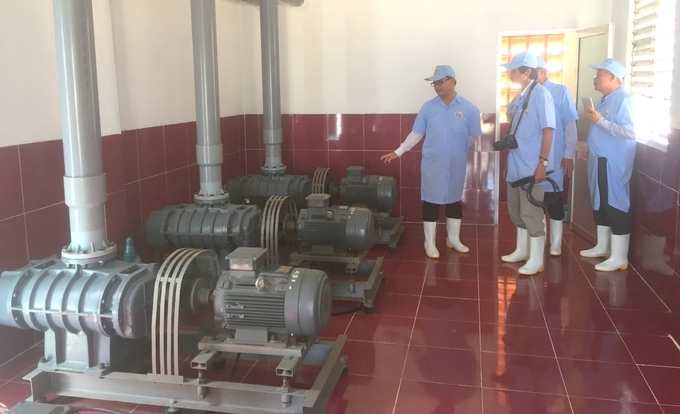 Hệ thống xử lý nước phục vụ nuôi tôm của của Công ty TNHH Việt Úc Phù Mỹ. Ảnh: V.Đ.T.