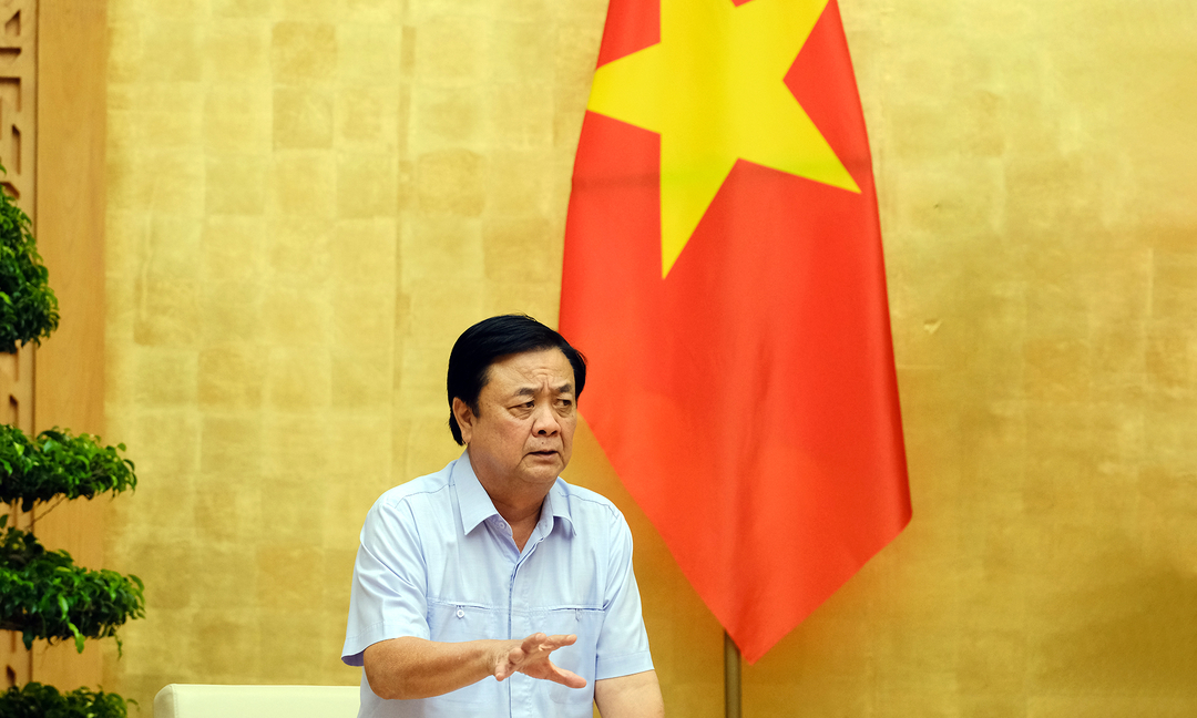 Bộ trưởng Bộ NN-PTNT Lê Minh Hoan kêu gọi các bên liên quan chung tay, gỡ cảnh báo thẻ vàng IUU của EC. Ảnh: Bảo Thắng.