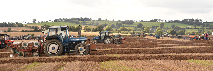  Irish farmers compete at the ploughing contest.