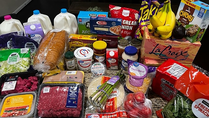 A recent weekly grocery haul for Lisa Altman.