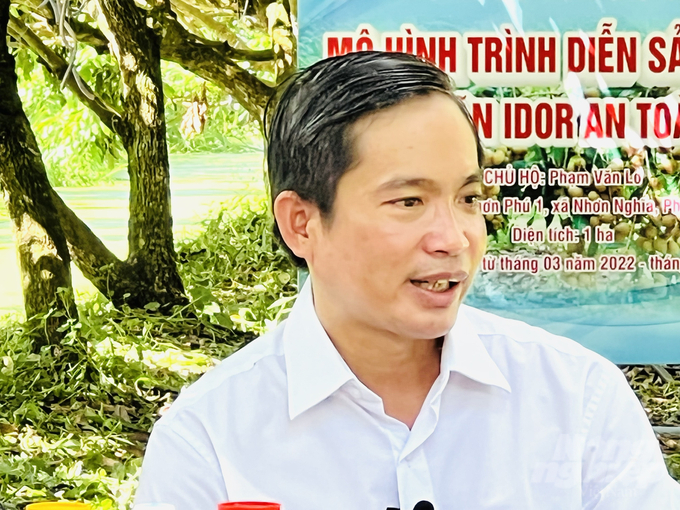 Ông Trần Thái Nghiêm, Phó Giám đốc Sở NN-PTNT TP Cần Thơ. Ảnh: Trọng Linh.