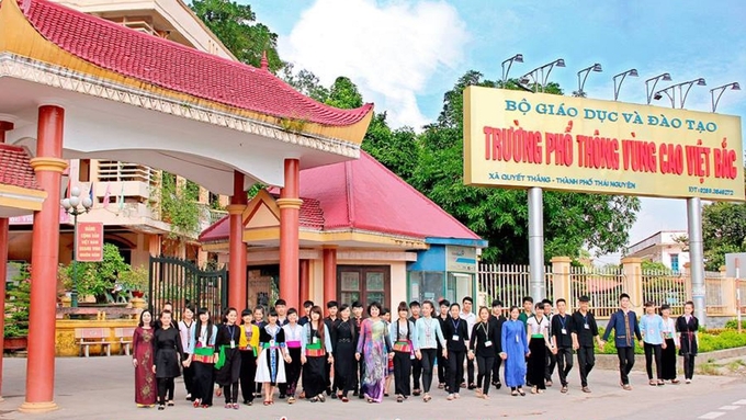Trường phổ thông Vùng cao Việt Bắc là 1 trong 5 trường chuyên biệt được Chính phủ điều chuyển từ Bộ GD-ĐT sang Ủy ban Dân tộc quản lý. Ảnh: TN.