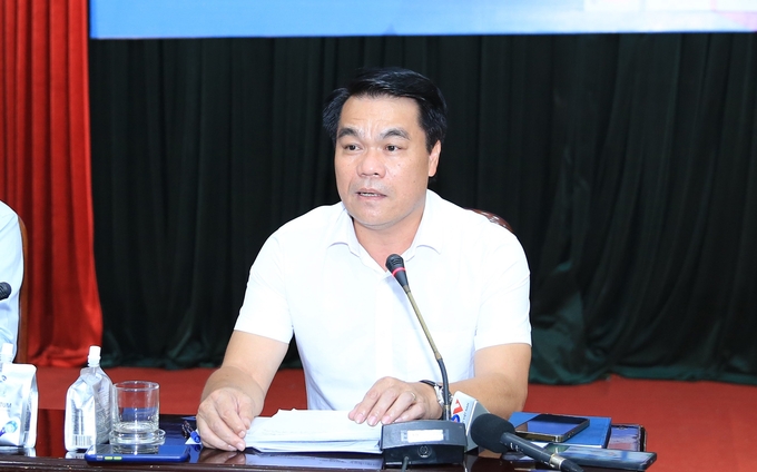 Ông Đinh Văn Luyến, Trưởng phòng Quản lý Thể dục - Thể thao (Sở Văn hóa và Thể thao Hà Nội), trả lời tại họp báo.