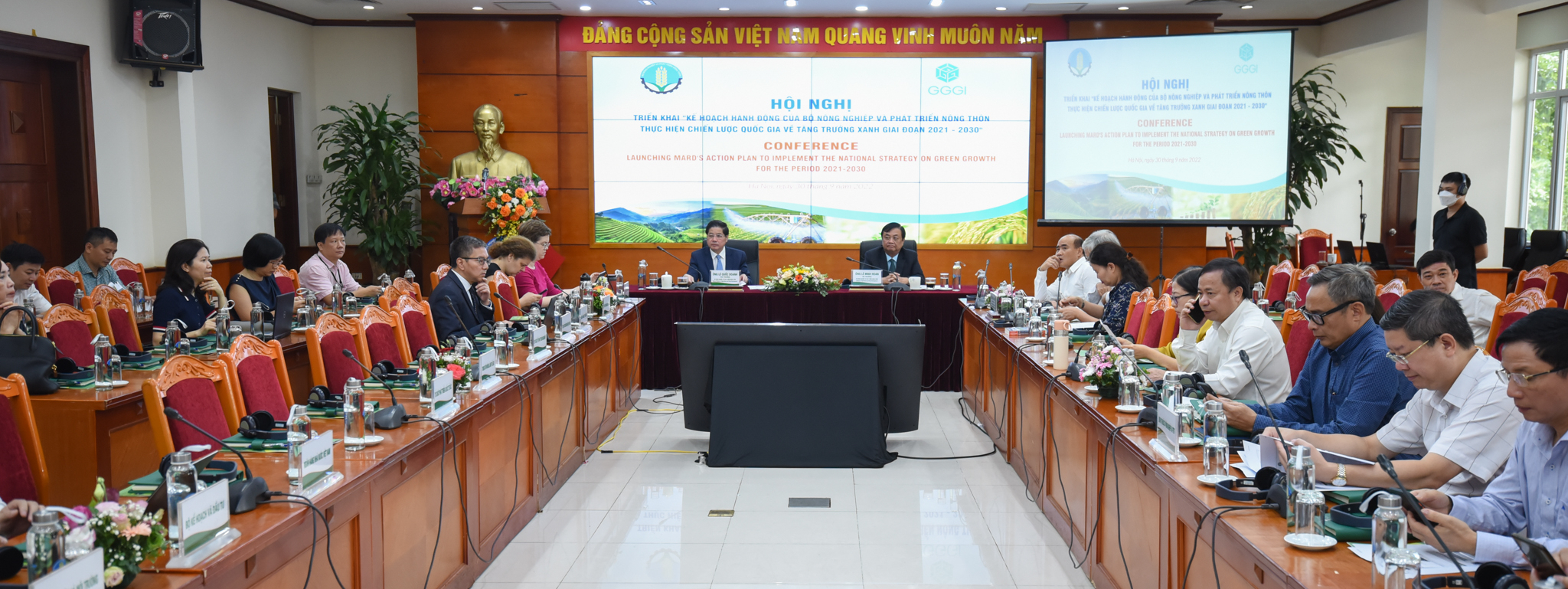 The Conference on the implementation of the MARD Action Plan upon carrying out the 2021-2030 National Strategy on Green Growth was held on September 30. Photo: Tung Dinh.