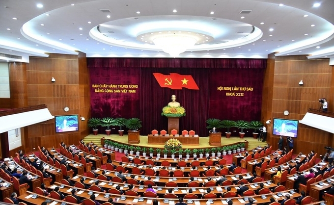 Toàn cảnh phiên bế mạc Hội nghị lần thứ 6 Ban chấp hành Trung ương Đảng khóa XIII