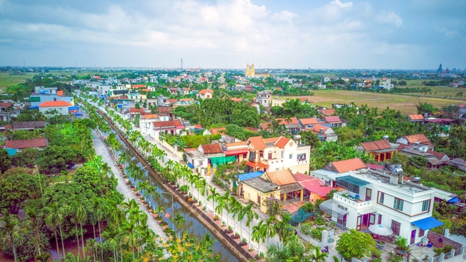 Huyện nông thôn mới Hải Hậu, tỉnh Nam Định. Ảnh: vietnamhoinhap.vn.