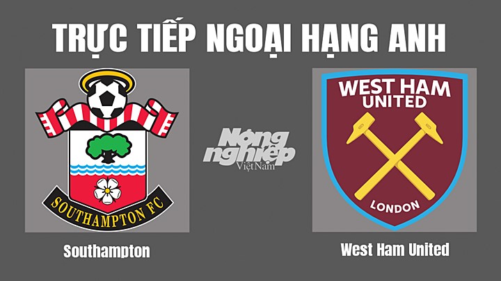 Trực tiếp bóng đá Ngoại hạng Anh giữa Southampton vs West Ham hôm nay 16/10/2022