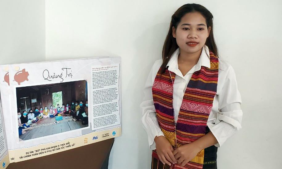 Chị Hồ Thị Nhớ, người dân tộc Vân Kiều, thôn Pa Hy, Xã Tà Long, huyện Đakrông, tỉnh Quảng Trị thụ hưởng nhiều lợi ích từ dự án. 
