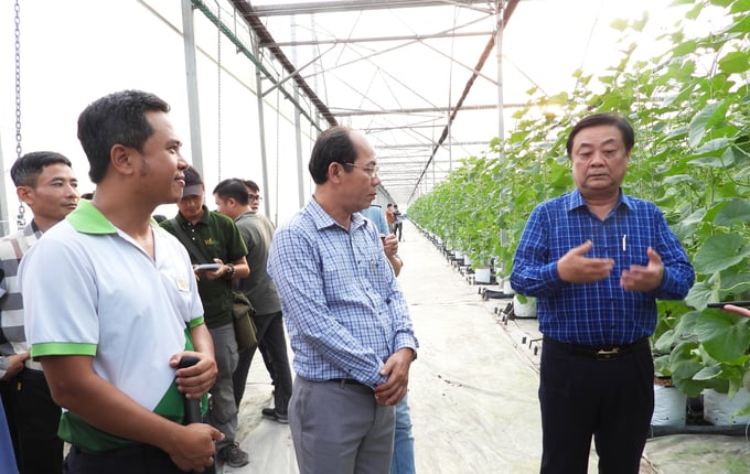 Bộ trưởng Bộ NN-PTNT Lê Minh Hoan cùng đoàn công tác khảo sát thực tế tại WinEco Củ Chi.