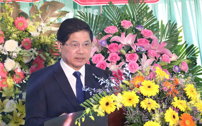 Thứ trưởng Bộ NN-PTNT Lê Quốc Doanh phát biểu tại buổi lễ. Ảnh: Quang Yên.