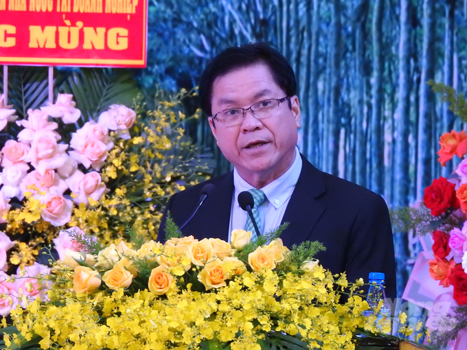Ông Lê Thanh Hưng - Tổng Giám đốc Tập đoàn Công nghiệp Cao su Việt Nam phát biểu khai mạc.