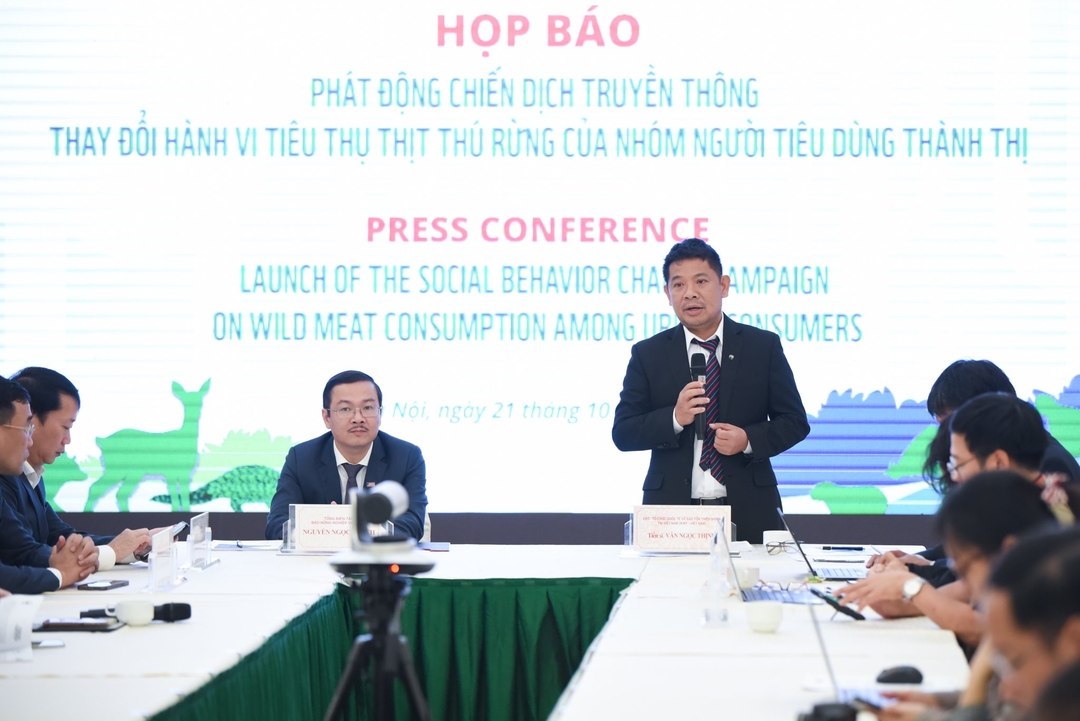 Ông Văn Ngọc Thịnh, CEO của WWF-Việt Nam phát biểu khai mạc. Ảnh: Tùng Đinh.