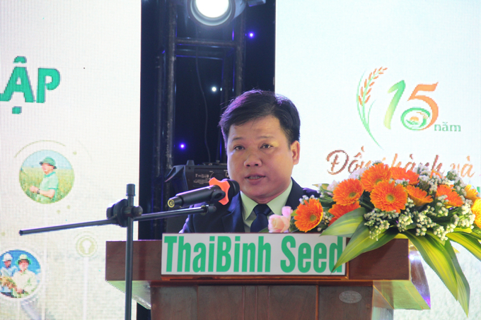 Ông Triệu Tấn Phú, Giám đốc Công ty TNHH ThaiBinh Seed - Miền Trung - Tây Nguyên mong muốn tiếp tục nhận được sự hỗ trợ, giúp đỡ, đồng hành của bà con nông dân và chính quyền địa phương trong thời gian tới. Ảnh: L.K.