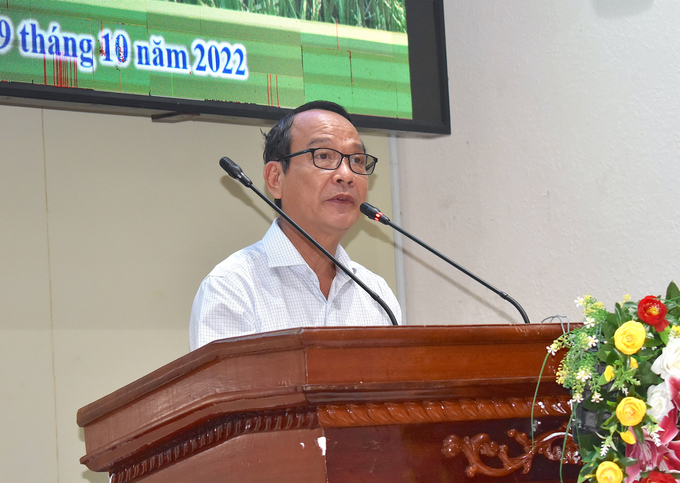Ông Lê Văn Thiệt, Phó Cục trưởng Cục Bảo vệ thực vật cho biết: Điều quan trọng của việc khảo nghiệm thuốc bảo vệ thực vật là dư lượng thuốc trong nông sản được kiểm soát, đảm bảo an toàn vệ sinh thực phẩm phục vụ cho tiêu dùng nội địa cũng như xuất khẩu. Ảnh: Minh Đảm.