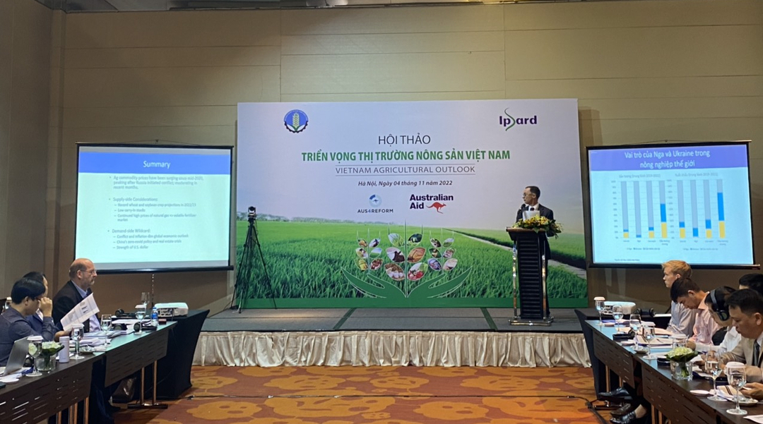 Toàn cảnh Hội thảo Triển vọng thị trường thương mại nông sản Việt Nam ngày 4/11.