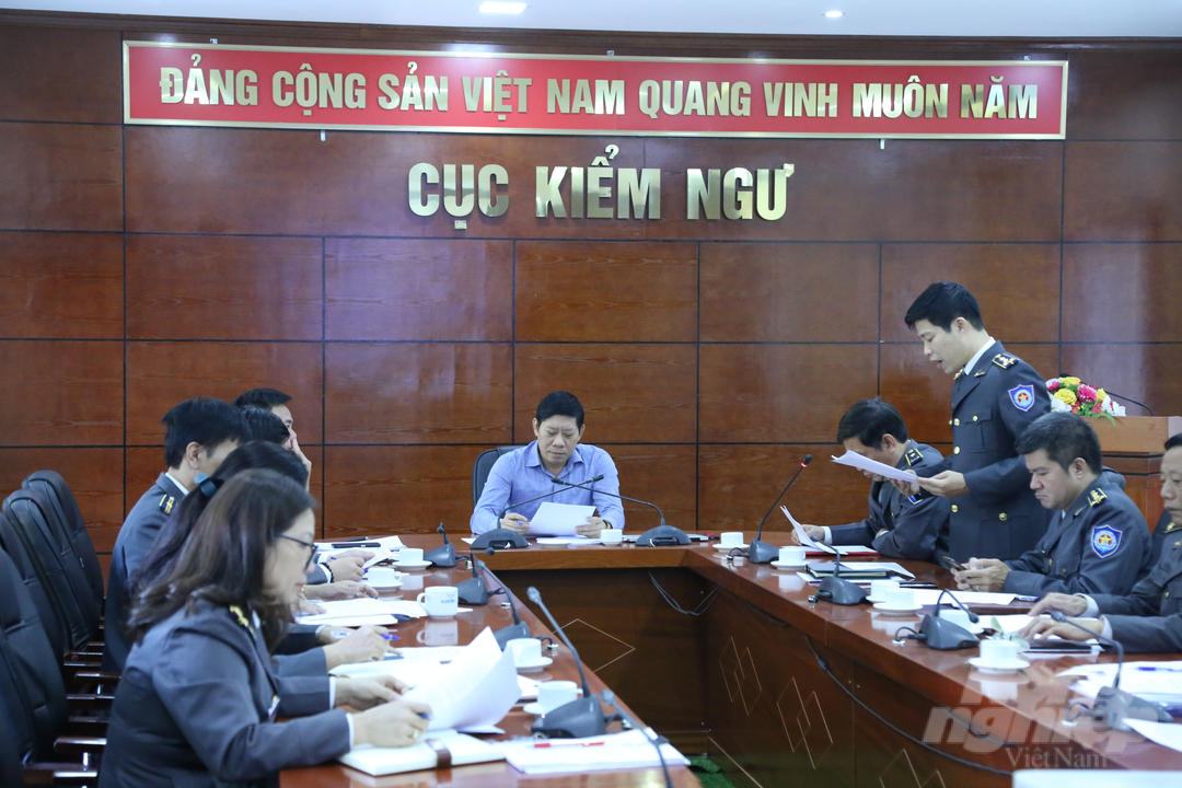 The Vietnam Fisheries Resources Surveillance held a working session in November and deployed its work tasks in the last months of 2022. Photo: Minh Phuc.