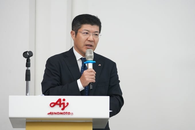 Ông Tsutomu Nara – Tổng Giám đốc Công ty Ajinomoto Việt Nam tại chương trình tham quan nhà máy dành cho nhà báo, ngày 2/11/2022.