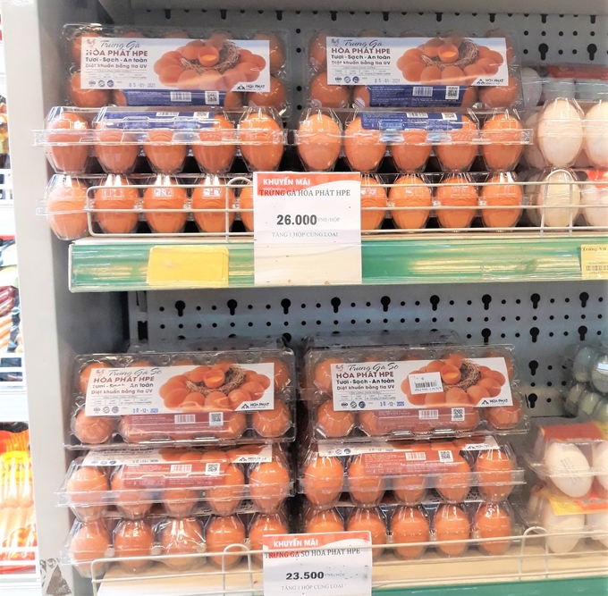 Hoa Phat chicken eggs are coming to the supermarket.