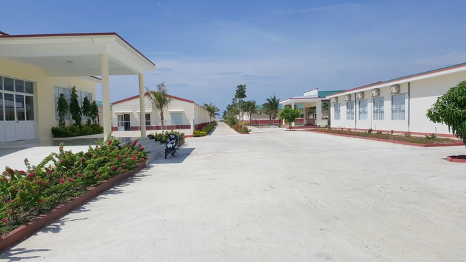 A shrimp seed production facility in Binh Thuan province.