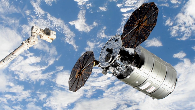 The US Cygnus cargo spacecraft will carry IAEA and FAO seeds to the International Space Station. Photo: NASA