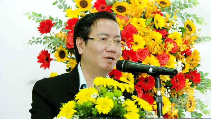 Ông Nguyễn Đình Tùng, Chủ tịch Tập đoàn Vina T&T phát biểu tại Lễ ký kết hợp tác. Ảnh: Minh Sáng.