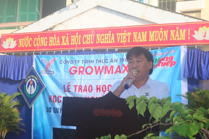 Ông Nguyễn Văn Đại, Giám đốc Miền Trung 2 - Công ty TNHH thức ăn thủy sản GrowMax cho biết, doanh nghiệp có vốn 100% của người Việt Nam. Ảnh: KS.