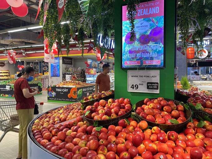 Sản phẩm táo New Zealand chiếm 50% thị phần táo tại hệ thống siêu thị.