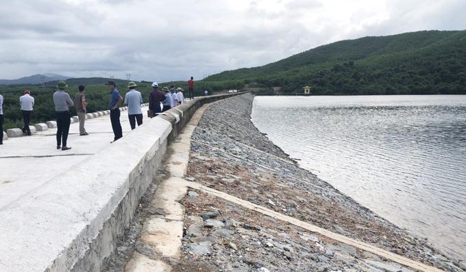 Hồ chứa Đập Suôn được sửa chữa đảm bảo an toàn, tích nước. Ảnh: Tâm Phùng.
