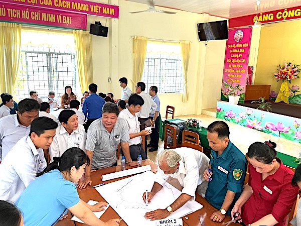 Lớp tập huấn 'Phát triển cộng đồng dựa vào nội lực' do Trường Cán bộ Quản lý NN-PTNT II tổ chức tại huyện Cao Lãnh, tỉnh Đồng Tháp tháng 8/2022. Ảnh: Trường Cán bộ Quản lý NN-PTNT II.