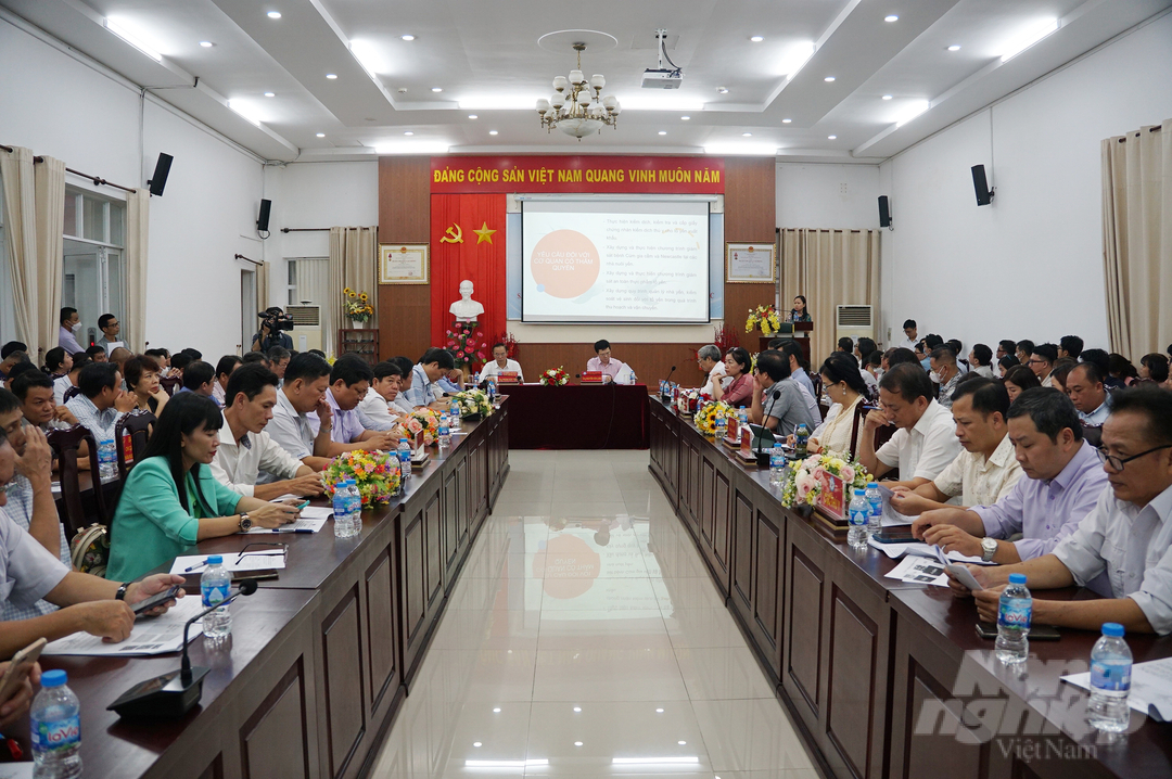 The conference to implement the Resolution on requirements on inspection, inspection and veterinary hygiene for bird nest products exported to China. Photo: Nguyen Thuy.