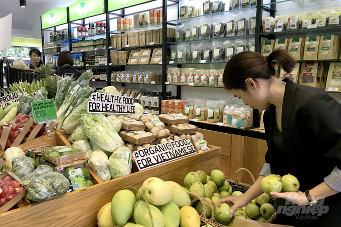 Organic agricultural products and food at a store in Ho Chi Minh City. Photo: Thanh Son.