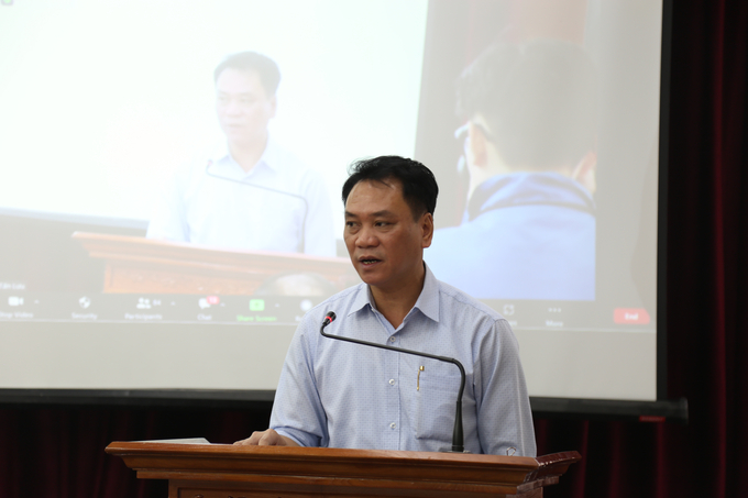 Ông Tào Bằng Huy - Phó Cục trưởng Cục Việc làm phát biểu tại hội thảo.