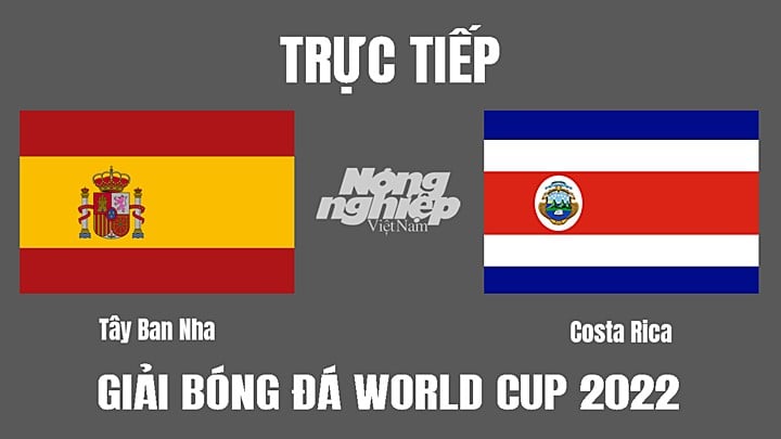 Trực tiếp bóng đá World Cup 2022 giữa Tây Ban Nha vs Costa Rica hôm nay 23/11/2022