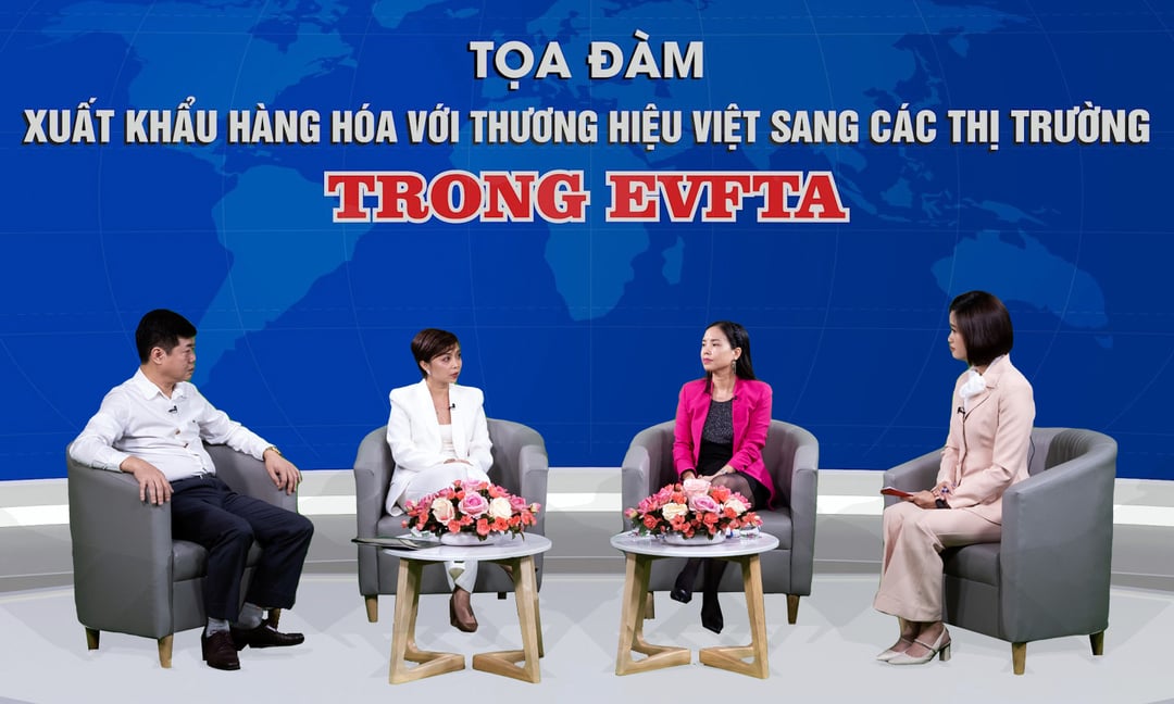 Toàn cảnh Tọa đàm Xuất khẩu hàng hóa với thương hiệu Việt sang các thị trường trong EVFTA.