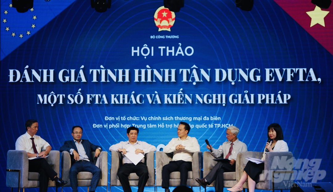 Tọa đàm thảo luận về giải pháp để nâng cao hiệu quả tận dụng các FTA. Ảnh: Nguyễn Thủy.