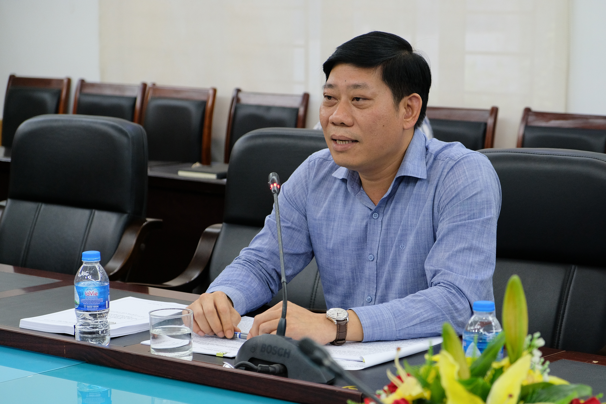 Ông Nguyễn Quang Hùng, Phó Tổng cục trưởng Tổng cục Thủy sản cho rằng bảo vệ và mở rộng các khu bảo tồn biển là giải pháp góp phần thúc đẩy phát triển nghề cá bền vững. Ảnh: Tùng Đinh.