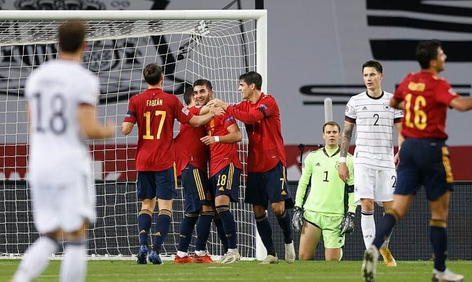 Tuyển Đức sẽ gặp nhiều khó khăn trước đội tuyển Tây Ban Nha ở lượt đấu thứ 2. Ảnh: Dailymail.