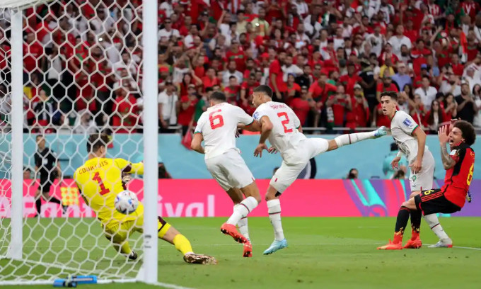 Marocco tạo địa chấn tại World Cup 2022. Ảnh: Dailymail.