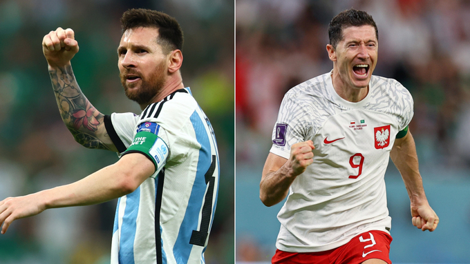 Lionel Messi hay Robert Lewandowski sẽ toả sáng đêm nay? Ảnh: Sporting News.