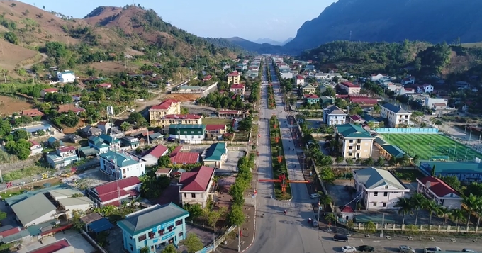 Huyện Quỳnh Nhai (Sơn La) phấn đấu đạt chuẩn huyện nông thôn mới vào năm 2025. Ảnh: Văn Thiệu.