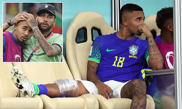 Gabriel Jesus gặp chấn thương nặng trên tuyển Brazil. 