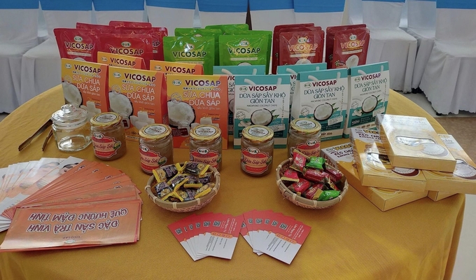 Products made from coconut wax by Vicosap company