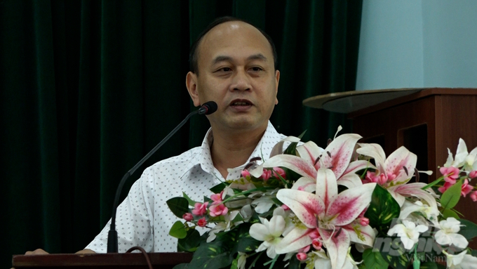 Ông Trần Lâm Sinh, Phó Giám đốc Sở Nông nghiệp và PTNT tỉnh Đồng Nai phát biểu tại Hội nghị. Ảnh: Minh Sáng.
