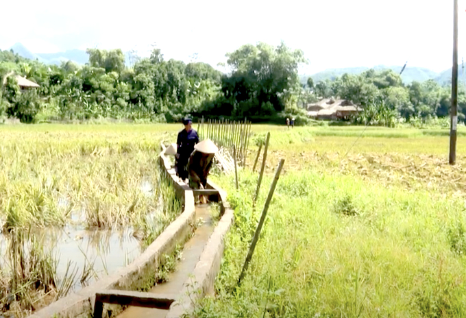 Hệ thống kênh mương thủy lợi của huyện Bảo Yên đảm bảo nước tưới tiêu cho bà con nông dân. Ảnh: Đăng Hải