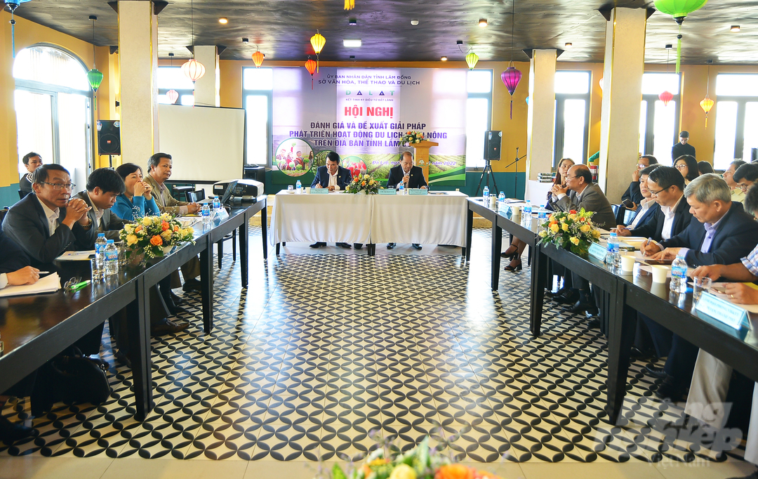 Hội nghị đánh giá và đề xuất giải pháp phát triển du lịch canh nông trên địa bàn tỉnh Lâm Đồng được tổ chức tại thành phố Đà Lạt (Lâm Đồng). Ảnh: Minh Hậu.