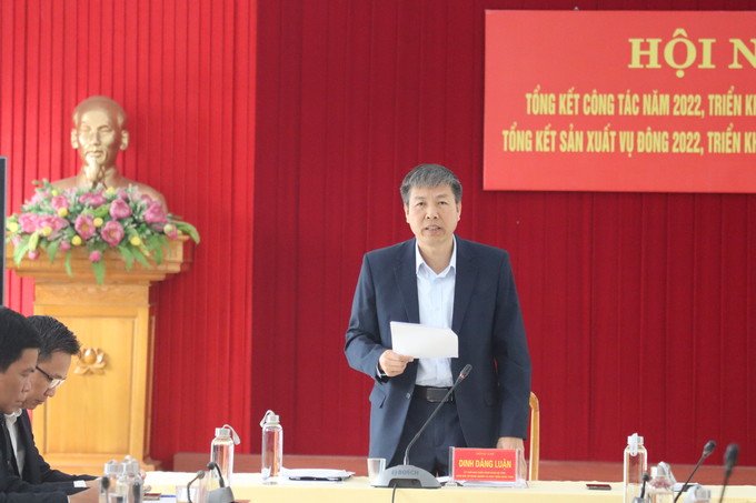 Ông Đinh Đăng Luận, Giám đốc Sở NN-PTNT Yên Bái Chủ trì hội nghị. Ảnh: Nguyễn tuấn Anh.